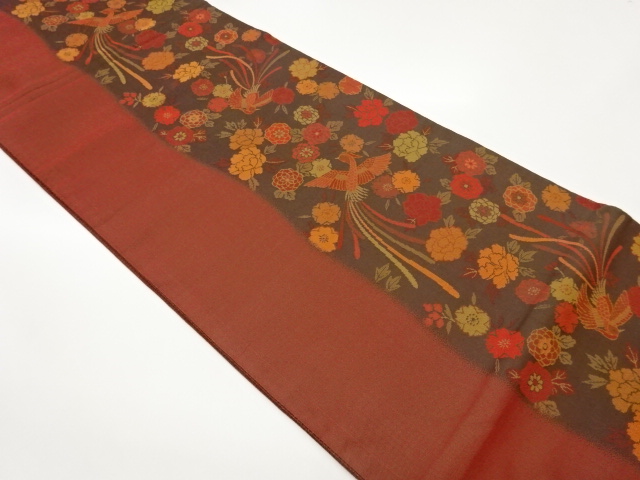 JAPANESE FUKURO OBI / WOVEN FLOWERS